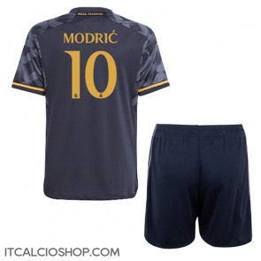 Real Madrid Luka Modric #10 Seconda Maglia Bambino 2023-24 Manica Corta (+ Pantaloni corti)